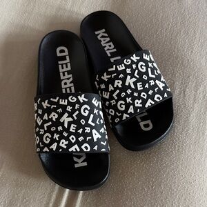 Karl Lagerfeld rubber slip on shoes size 7